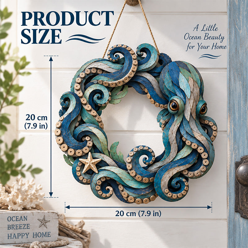 Ocean Octopus Wreath size 20 by 20 centimeters