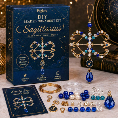 🌙 Beginner-Friendly Zodiac Blessing Beaded Ornament DIY Kit Collection