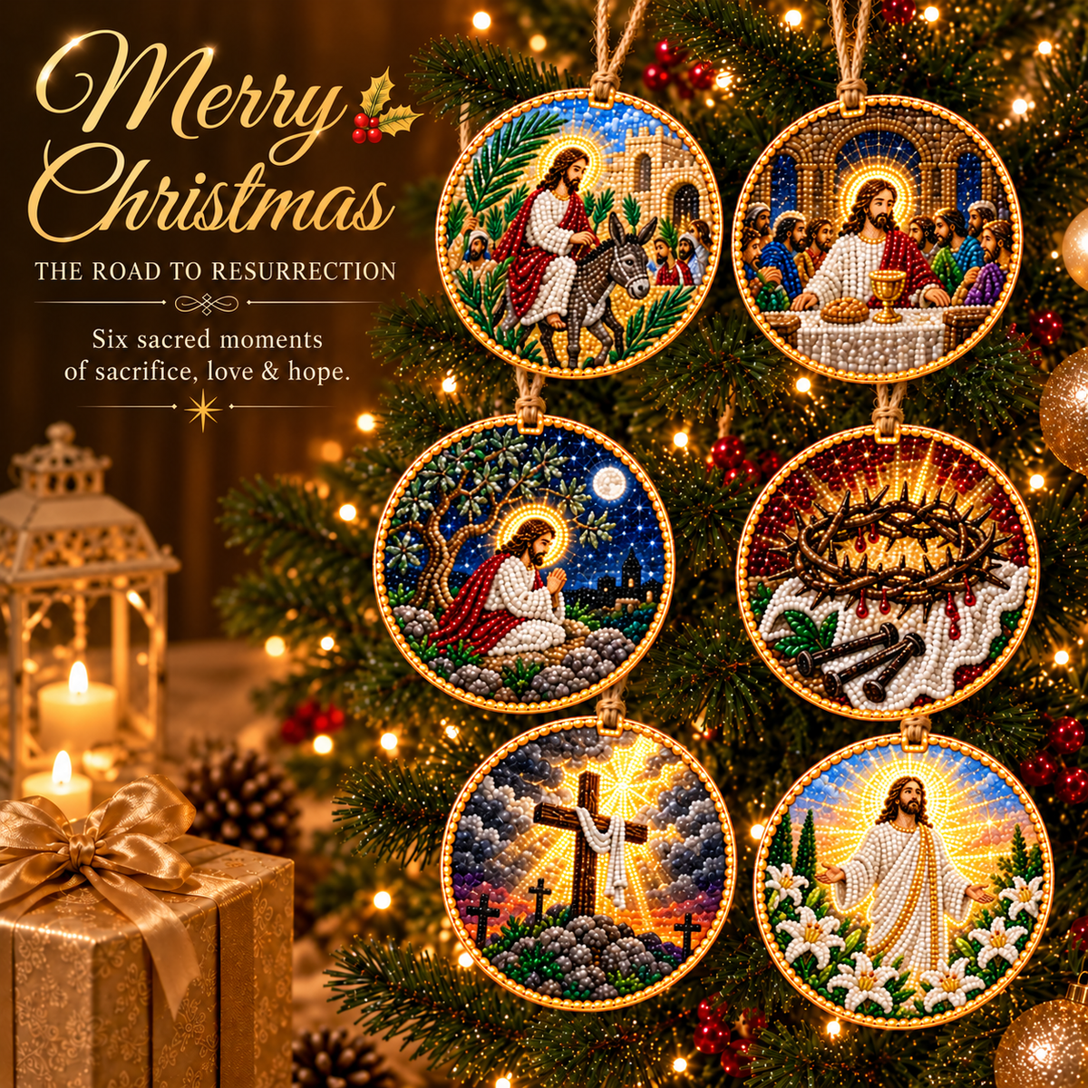 Road to Resurrection diamond painting ornament set