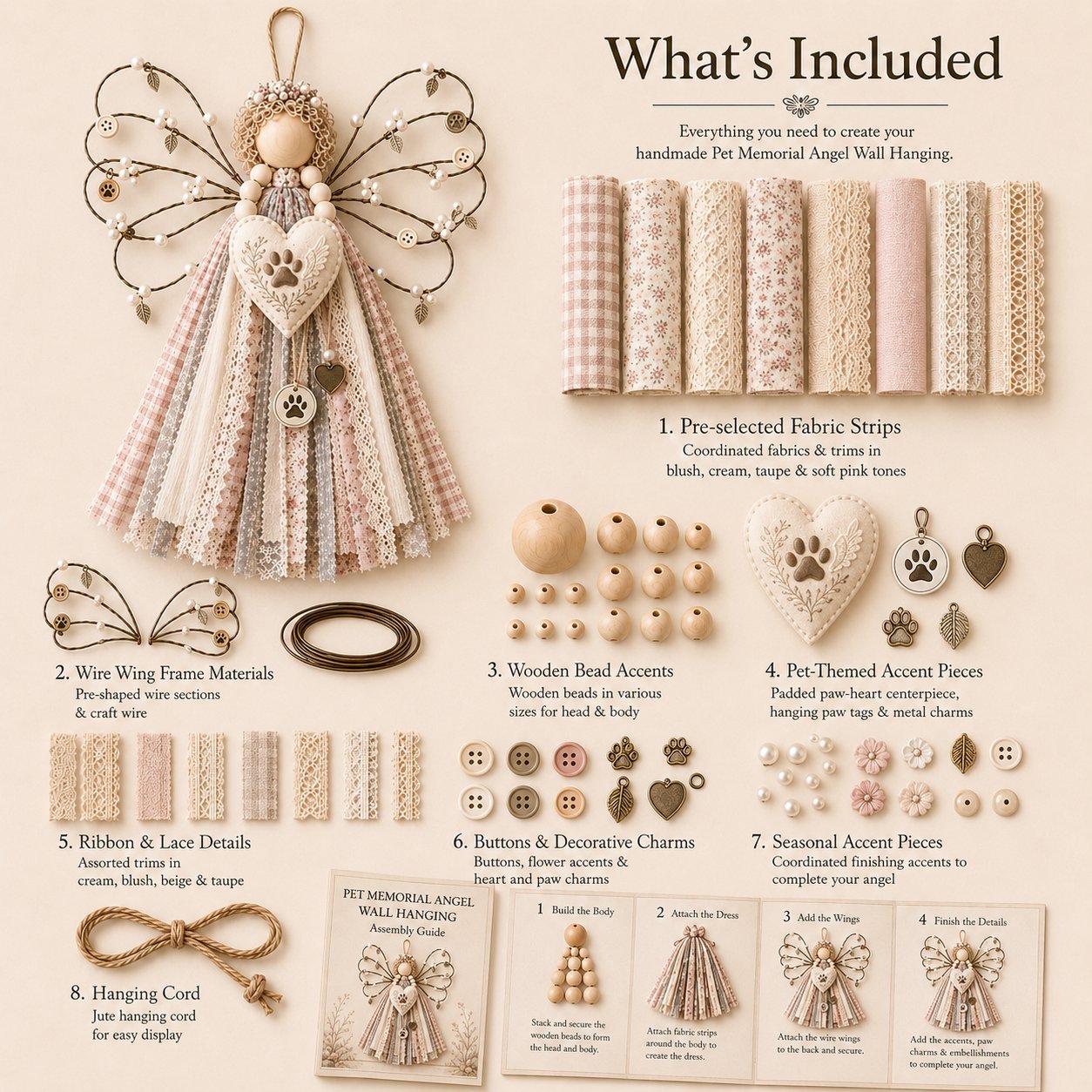🪽 Angel Fabric Hanging DIY Kit
