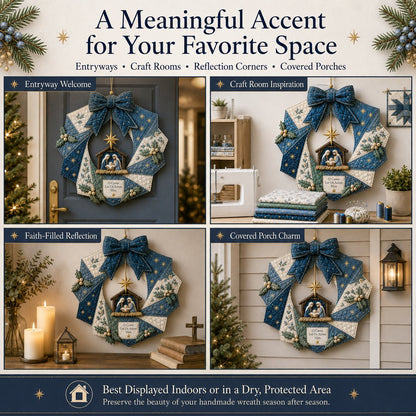 🎄Beginner-Friendly Christmas Fabric Wreath DIY Kit