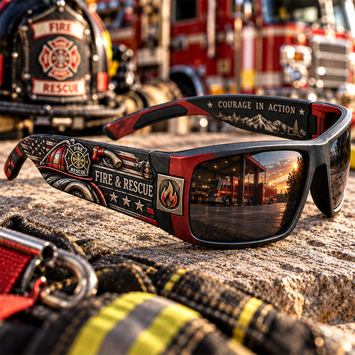🚒🔥 Fire & Rescue Sunglasses – Courage in Action Tribute Shades