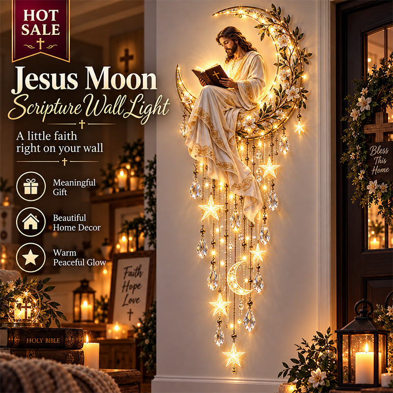 Jesus Moon Scripture Wall Light