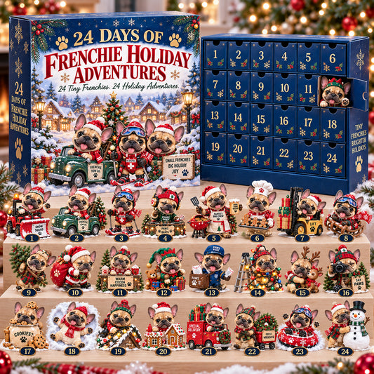 ✨🐾 Frenchie Holiday Adventures | 24 Unique Christmas French Bulldog Collectibles🎁