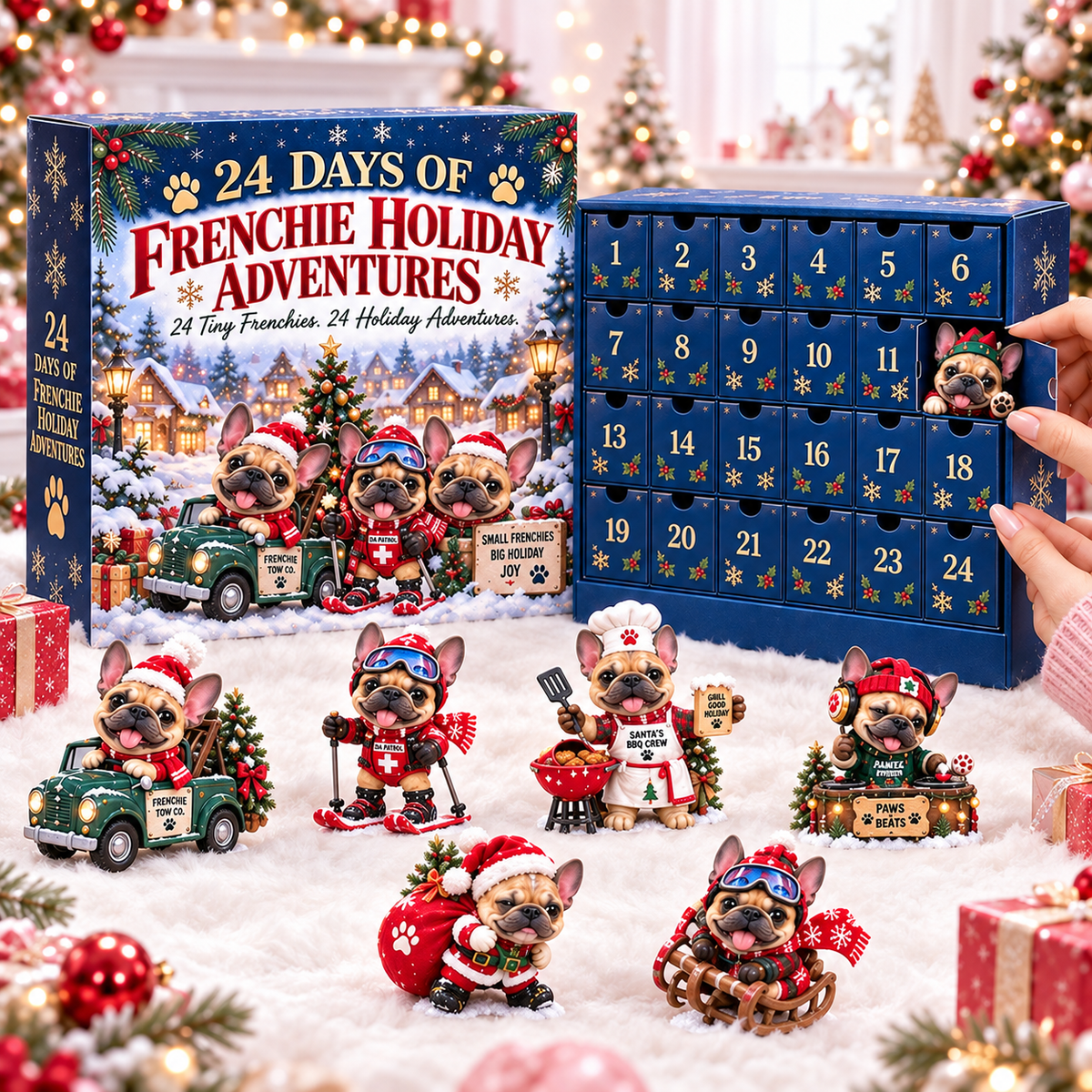 ✨🐾 Frenchie Holiday Adventures | 24 Unique Christmas French Bulldog Collectibles🎁