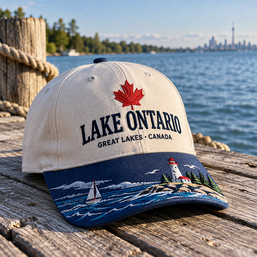 🍁🌊 Lake Ontario Heritage Embroidered Cap