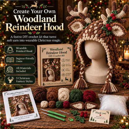 🎄 Create Your Own Christmas Fantasy Hood DIY Crochet Kit