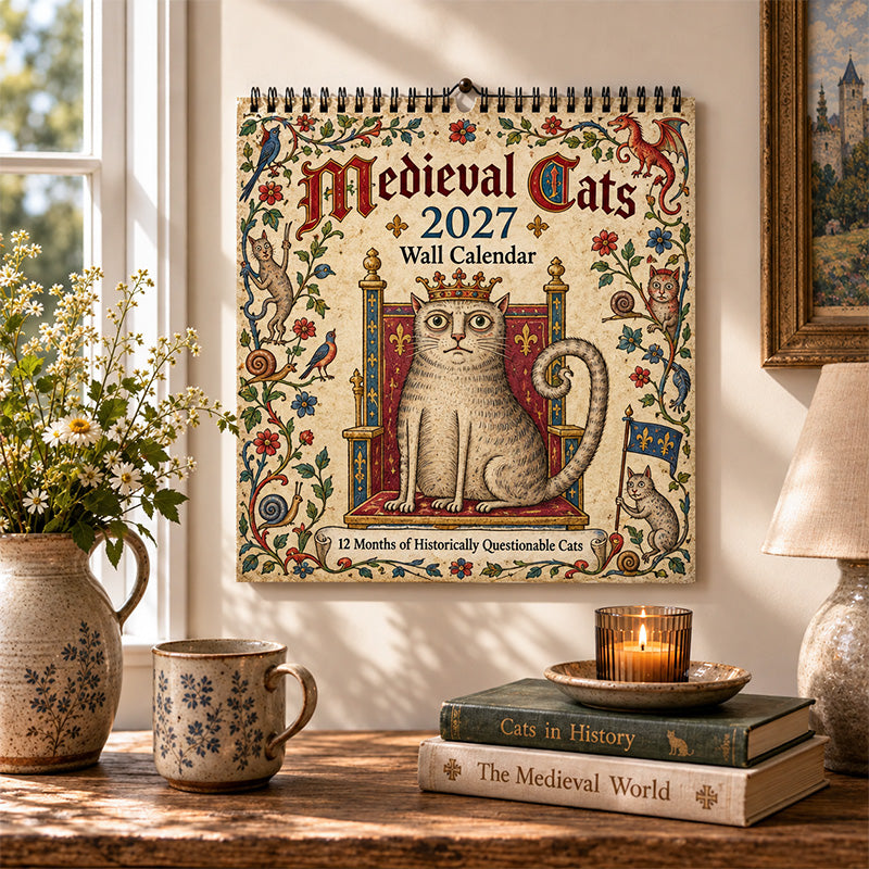 🐈🏰 Medieval Cats 2027 – 12 Months of Historically Questionable Cats