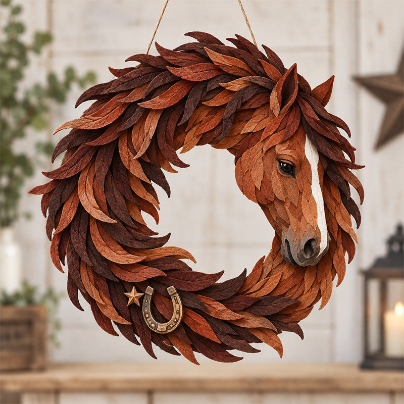 🐴 Rustic Horse Wreath