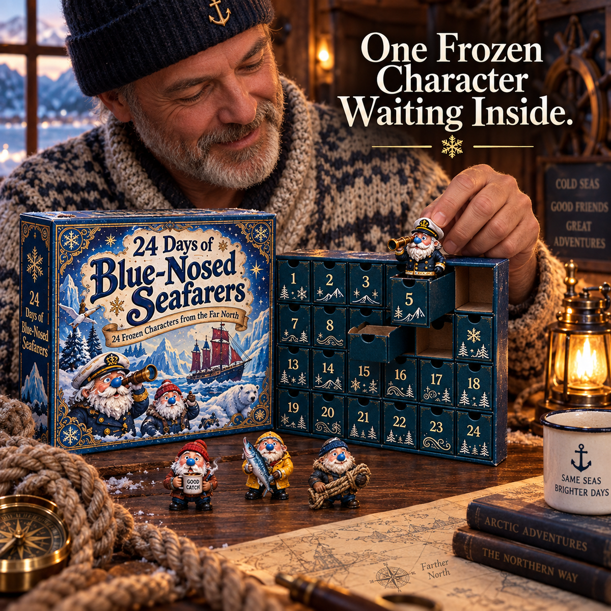 🔵⚓ 24 Days of Blue-Nosed Seafarers – 24 Frozen Characters from the Far North