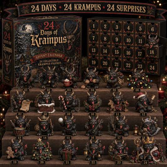 ⏰Limited Stock 50% OFF -😈🎄 2026 Krampus Advent Calendar – 24 Days of Wicked Christmas Mischief
