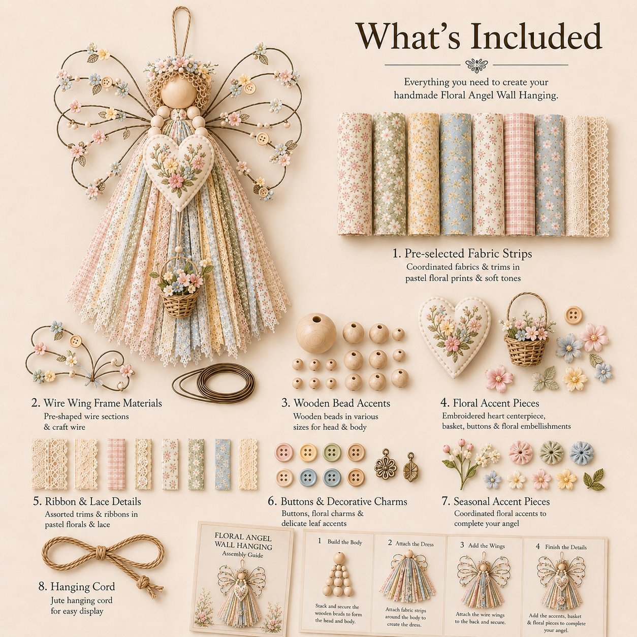 🪽 Angel Fabric Hanging DIY Kit