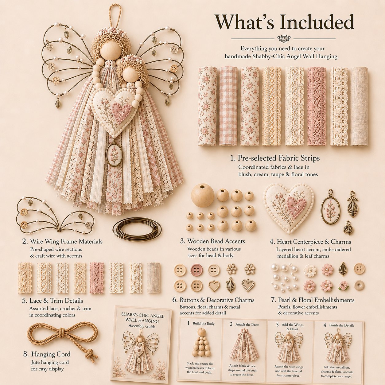 🪽 Angel Fabric Hanging DIY Kit