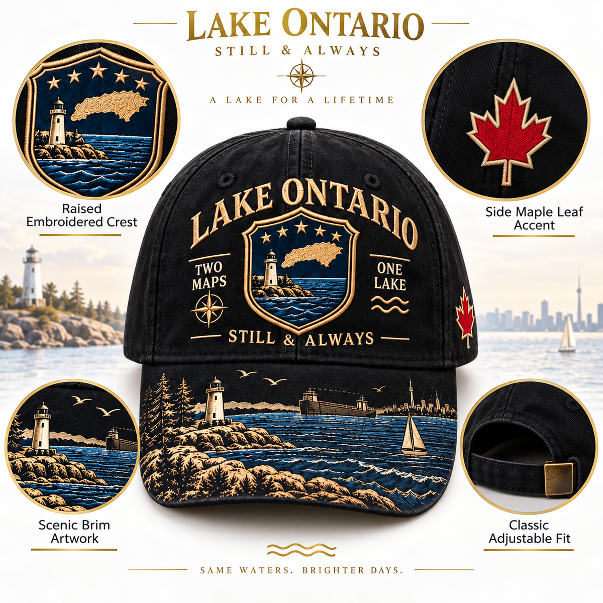 🧢🌊 Lake Ontario Still & Always Heritage Cap