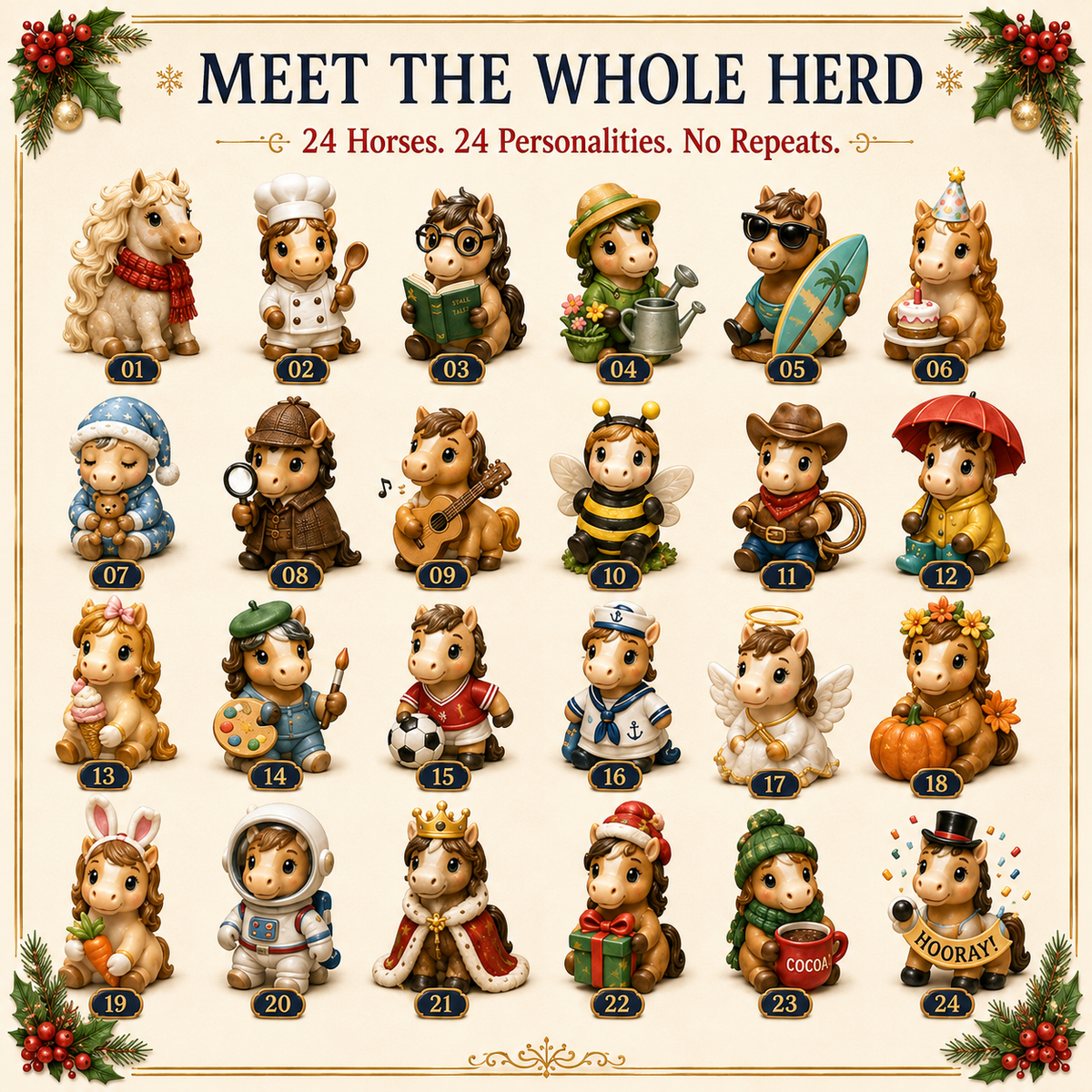 ⏰Limited Stock 50% OFF - 🎄 🐴2026 Horse Advent Calendar – 24 Days of Horse Magic