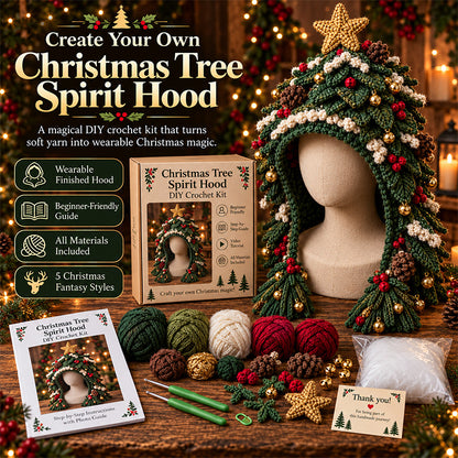 🎄 Create Your Own Christmas Fantasy Hood DIY Crochet Kit