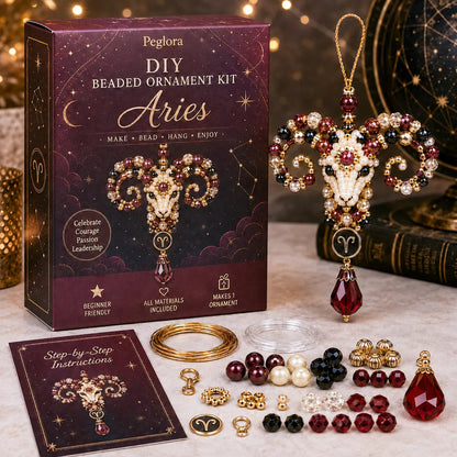🌙 Beginner-Friendly Zodiac Blessing Beaded Ornament DIY Kit Collection