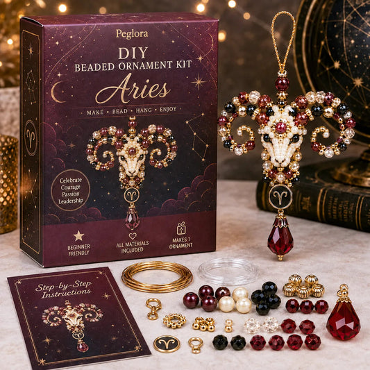 🌙 Beginner-Friendly Zodiac Blessing Beaded Ornament DIY Kit Collection