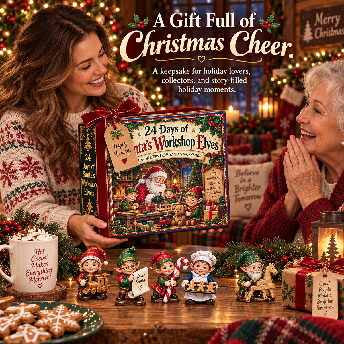 Santa Workshop Elves Christmas gift for holiday lovers and collectors