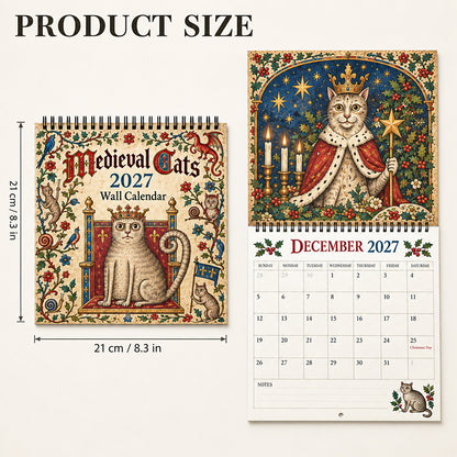 🐈🏰 Medieval Cats 2027 – 12 Months of Historically Questionable Cats