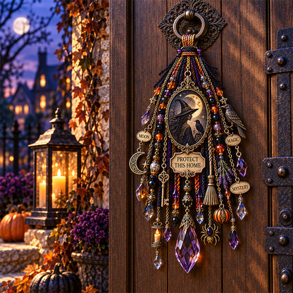 🌙 Halloween Mystic Moon Door Charm – Witchy Keepsake for Magic & Home