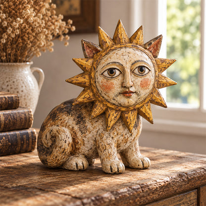 🔥 Rustic Medieval Cat Figurines for Farmhouse Decor