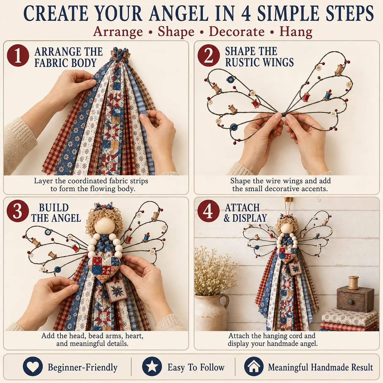 🪽 Angel Fabric Hanging DIY Kit