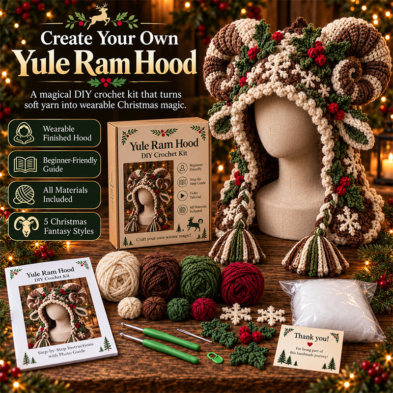 🎄 Create Your Own Christmas Fantasy Hood DIY Crochet Kit
