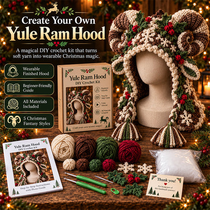 🎄 Create Your Own Christmas Fantasy Hood DIY Crochet Kit