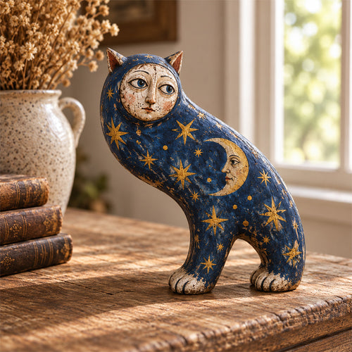 🔥 Rustic Medieval Cat Figurines for Farmhouse Decor