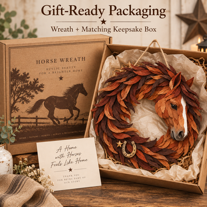 🐴 Rustic Horse Wreath