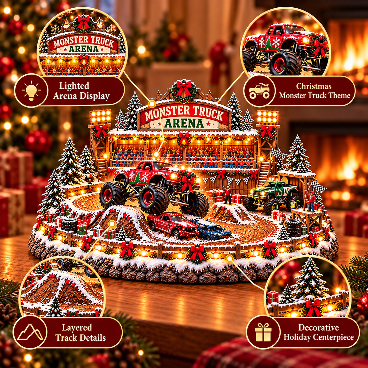 Christmas Monster Truck Arena features