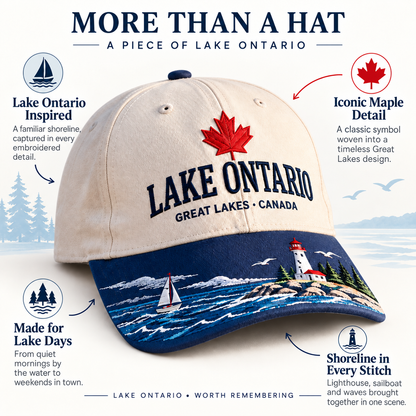 🍁🌊 Lake Ontario Heritage Embroidered Cap