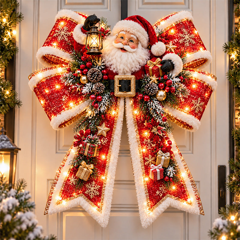 Santa Christmas Magic Bow Door Hanger