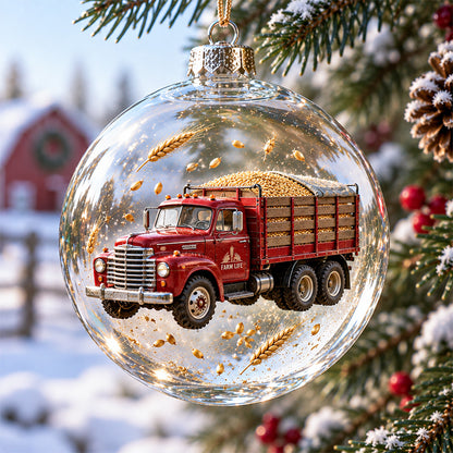 🎄🚜 Farm Life Christmas Ornament