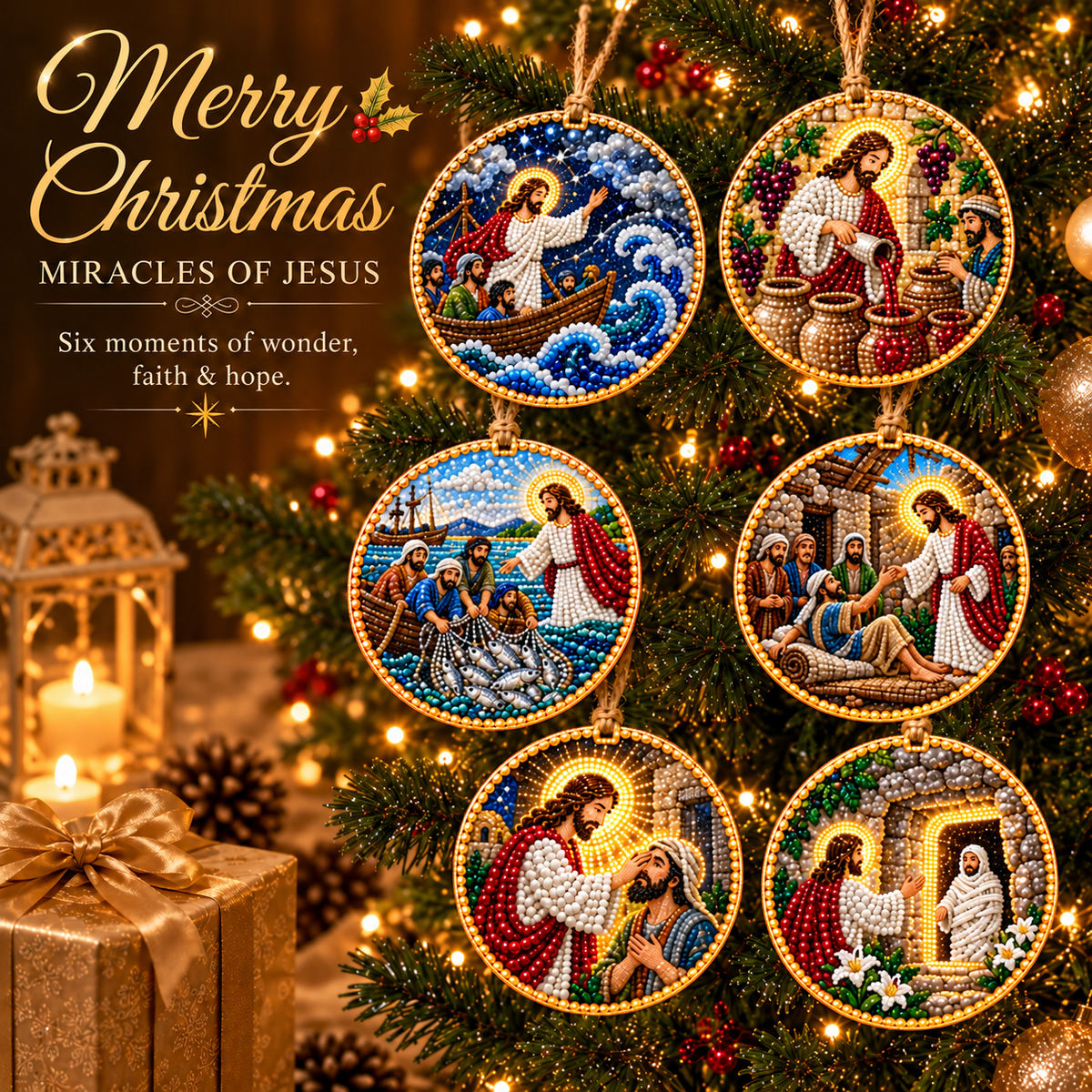 Miracles of Jesus diamond painting ornament set