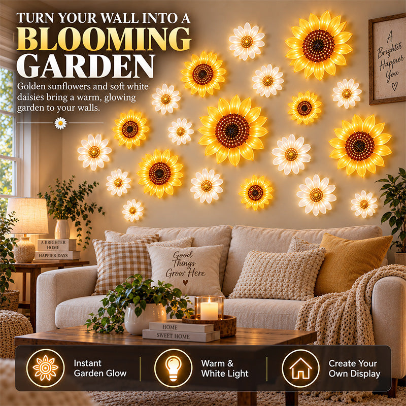 🌻 Sunflower & Daisy LED Wall Lights
