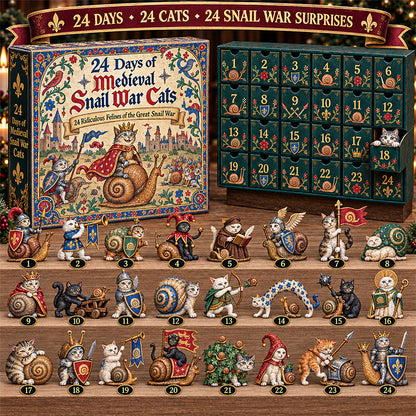 🐌⚔️ 24 Days of Medieval Snail War Cats