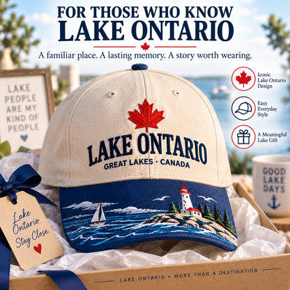 🍁🌊 Lake Ontario Heritage Embroidered Cap