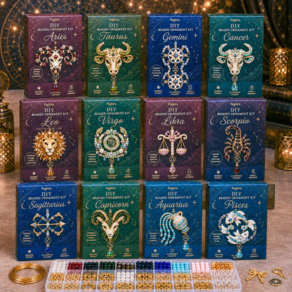 🌙 Beginner-Friendly Zodiac Blessing Beaded Ornament DIY Kit Collection