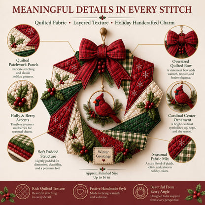 🎄Beginner-Friendly Christmas Fabric Wreath DIY Kit