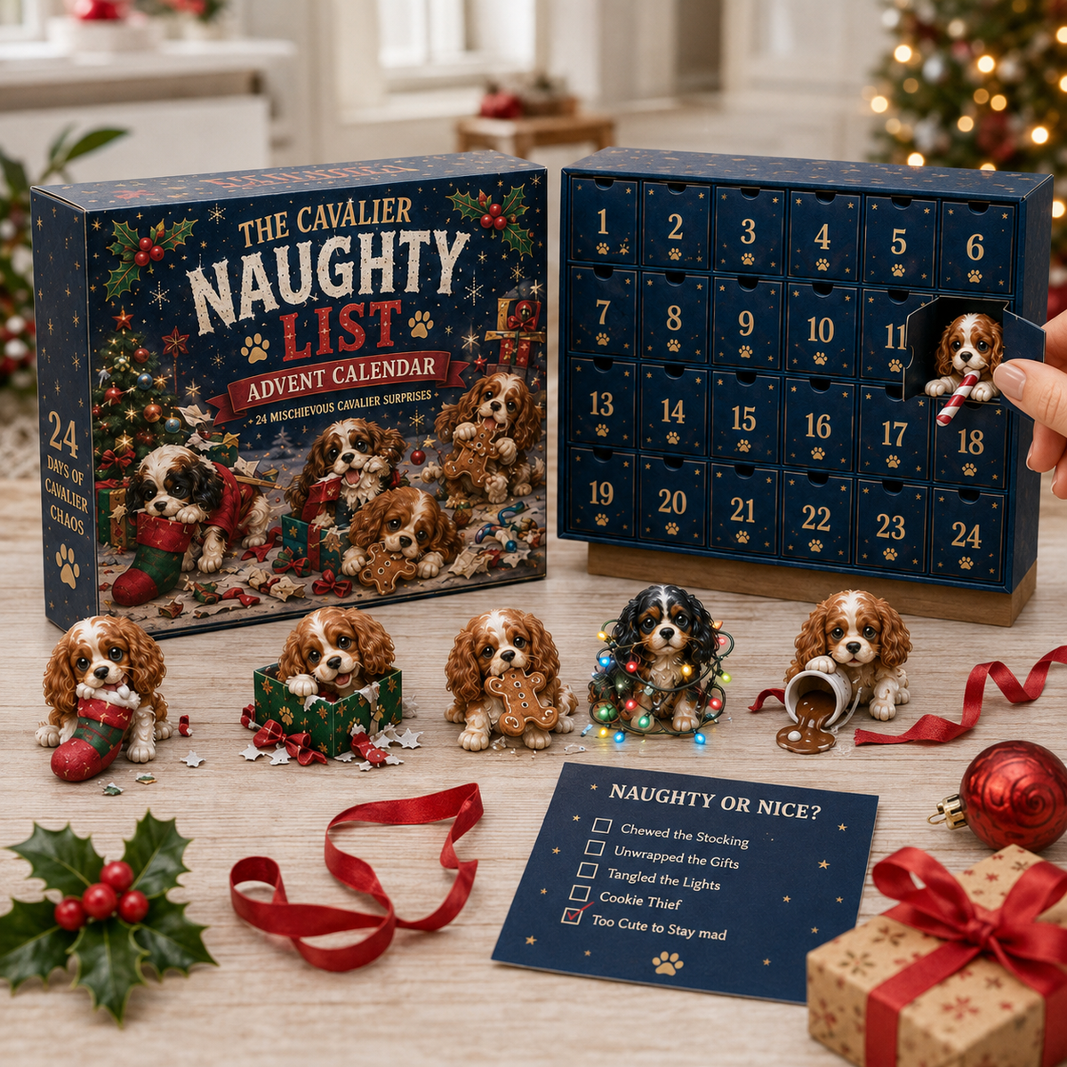 🐾Cavalier Adventures 24-Day Advent Calendar – 6 Themed Collections ✨