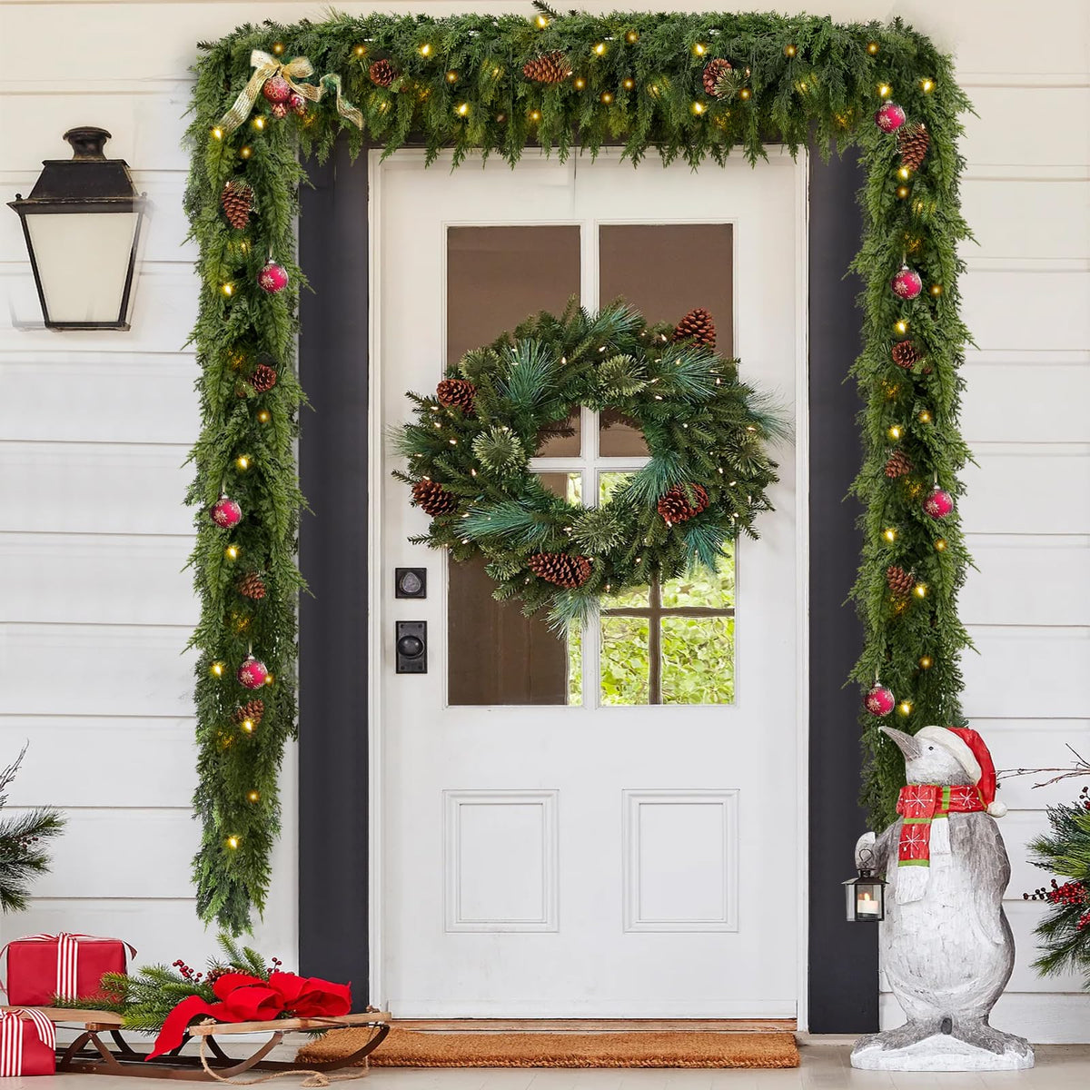 🎄2026 Christmas SALE💥 Pre-lit Christmas Cedar Garland