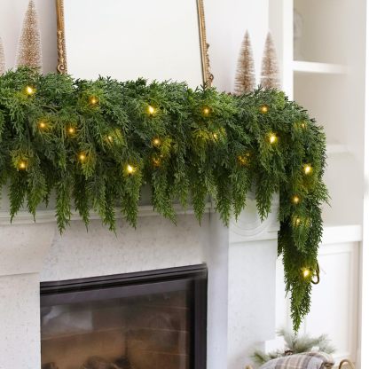 🎄2026 Christmas SALE💥 Pre-lit Christmas Cedar Garland