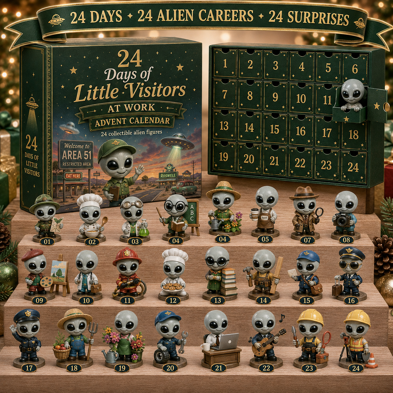 ⏰Limited Stock 50% OFF -👽✨ 2026 Little Visitors Advent Calendar – 24 Days of Alien Surprises
