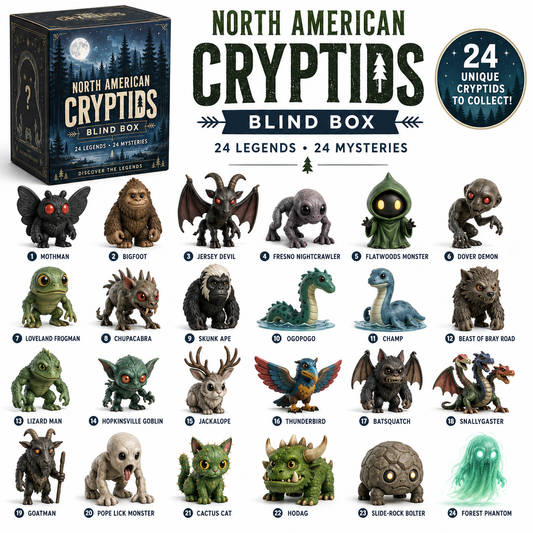 👁️North American Cryptids Blind Box – Complete 24-Piece Collection👹