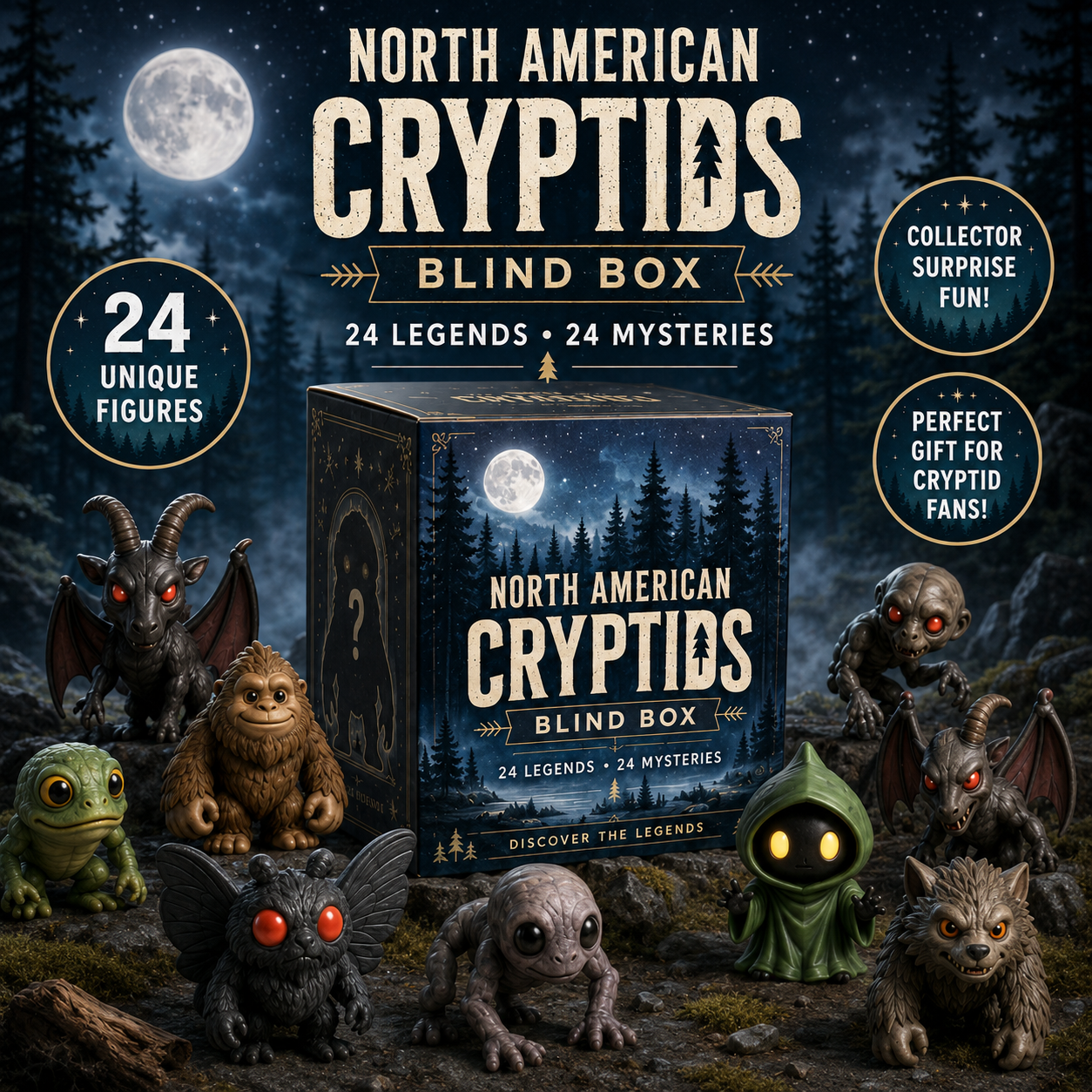 North American Cryptids Blind Box collection