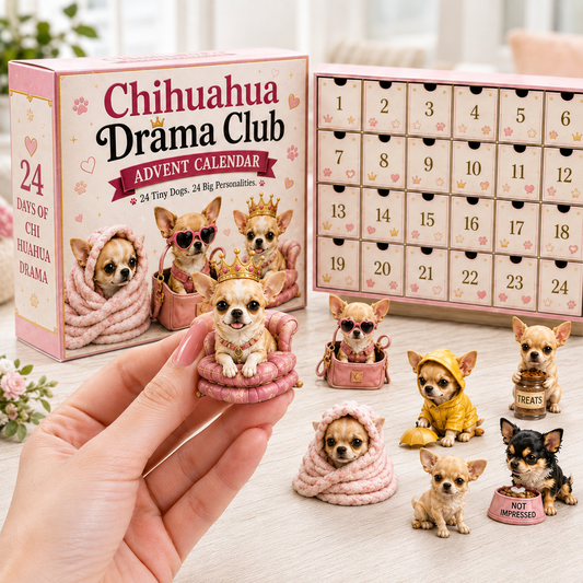 💗 Chihuahua Drama Club Advent Calendar – 24 Tiny Dogs, 24 BIG Personalities 👑🐾
