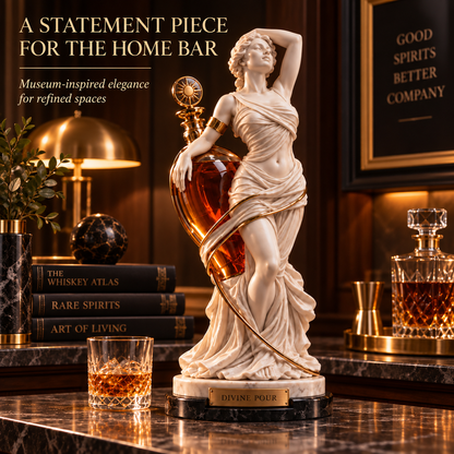 ✨🏛️ Divine Pour™ The Keeper – Museum-Inspired Sculptural Whiskey Decanter & Collector’s Display