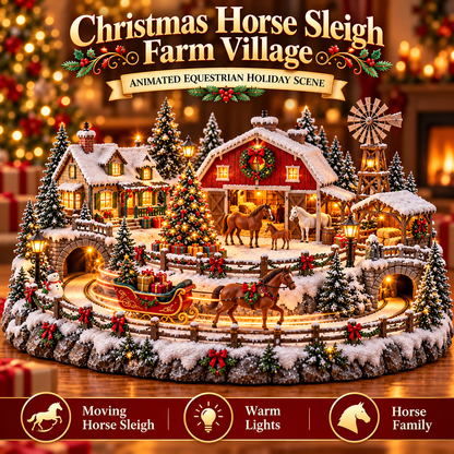 🐮 Highland Cow Christmas Farm Village – Animated Holiday Scene